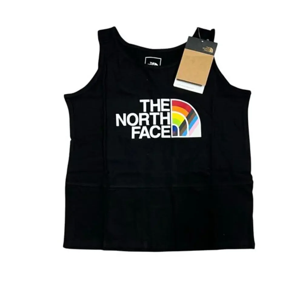 The North Face girls black pride rainbow sleeveless tank NWT SZ M